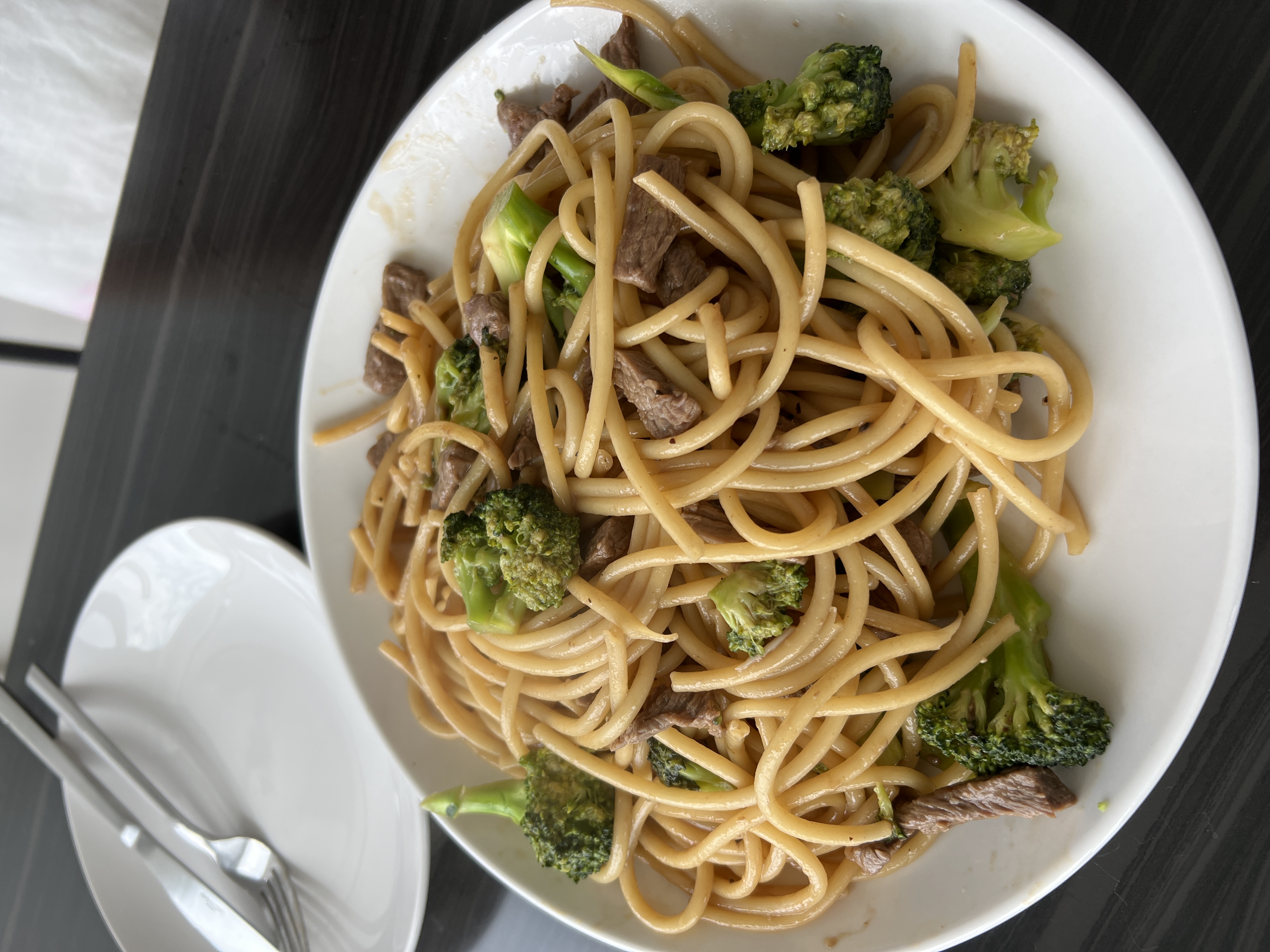 peppered steak pasta with broccoli